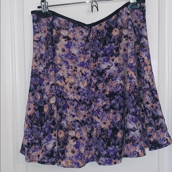 Purple Floral Skater Skirt - Picture 3 of 6